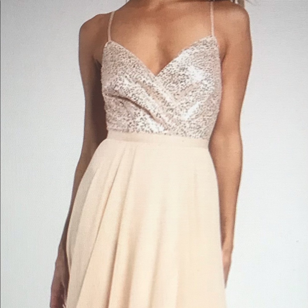 Lulus Champagne Sleeveless Sequin Maxi Dress